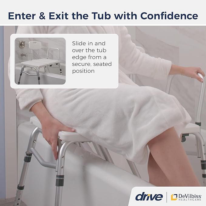 Drive Medical Splash Defense Tub Transfer Bench - Image 2
