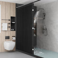 Bathroom Magnetic Folding Shower Curtain, Accordion-Style Shower Curtain by Unknown