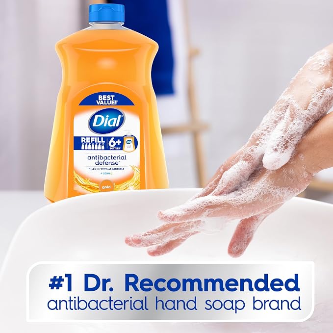 Dial Antibacterial Defense Liquid Hand Soap + Aloe, 52 Fl Oz Hand Soap Refill - Image 2