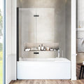 Bathtub Folding Shower Glass Door, Matte Black by ExpertofShowerGlassDoor
