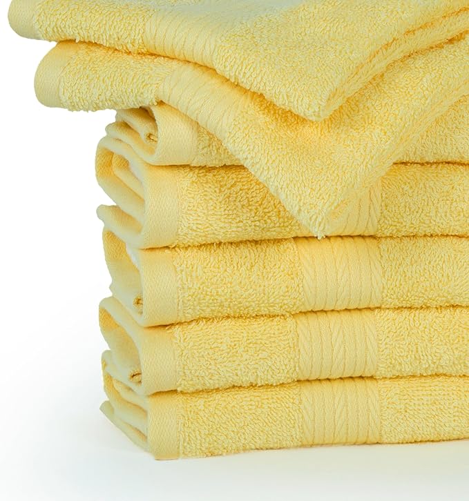 Ample Decor Washcloths Pack of 200 12 X 12 Inch 100% Cotton 600 GSM, Soft - Image 2