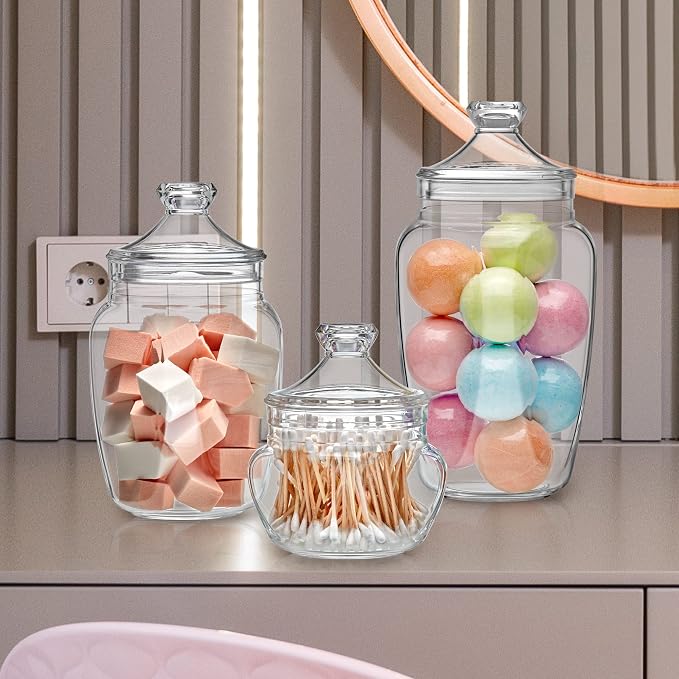 Amazing Abby - Embrace - Plastic Bathroom Canisters, Acrylic Apothecary Jars - Image 2