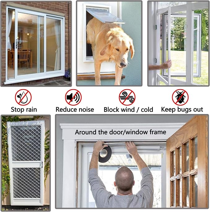 Brush Weatherstrip for Sliding Window Side, Pile Weatherstripping Door Sealers - Image 2