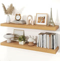 Floating Shelves for Wall, 9.3" Deep Wall Mounted Wood Shelves for Bathroom by Unknown