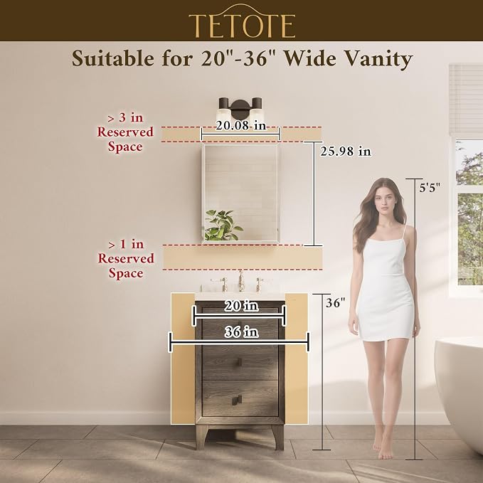 TETOTE 20 x 26 Bathroom Vanity Mirror Cabinet - Image 9