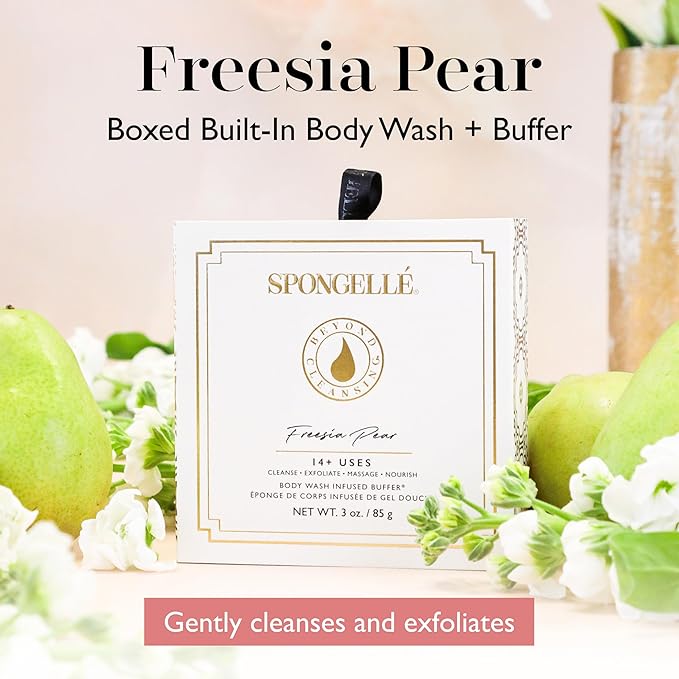 Spongelle Freesia Pear Wild Flower Buffer Body Scrubber - Image 2