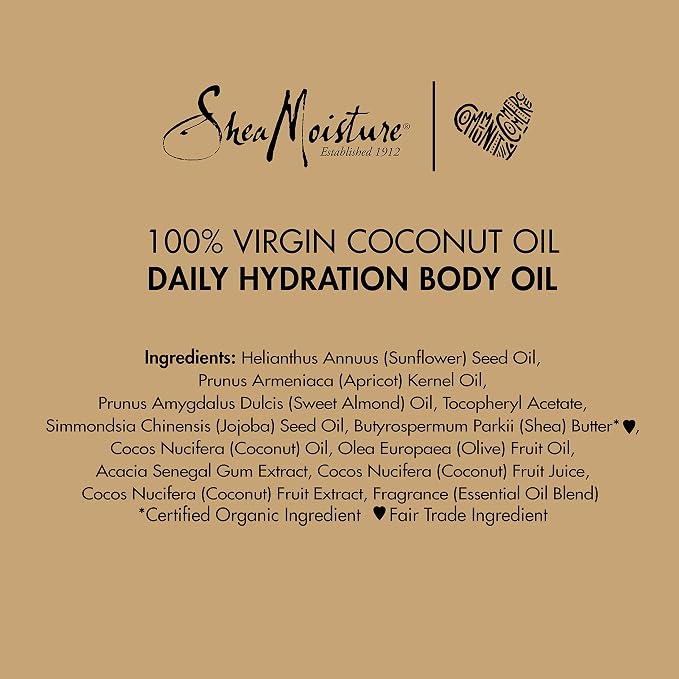 SheaMoisture Daily Hydration Body Oil Virgin Coconut Oil - Image 10