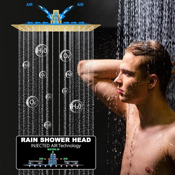 Shower Faucet Set Brushed Gold Shower System - Image 3