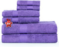 Ample Decor 100% Cotton Luxury 6 Piece Towels Set, 2 Bath Towels, 2 Hand Towels by AmpleDecor