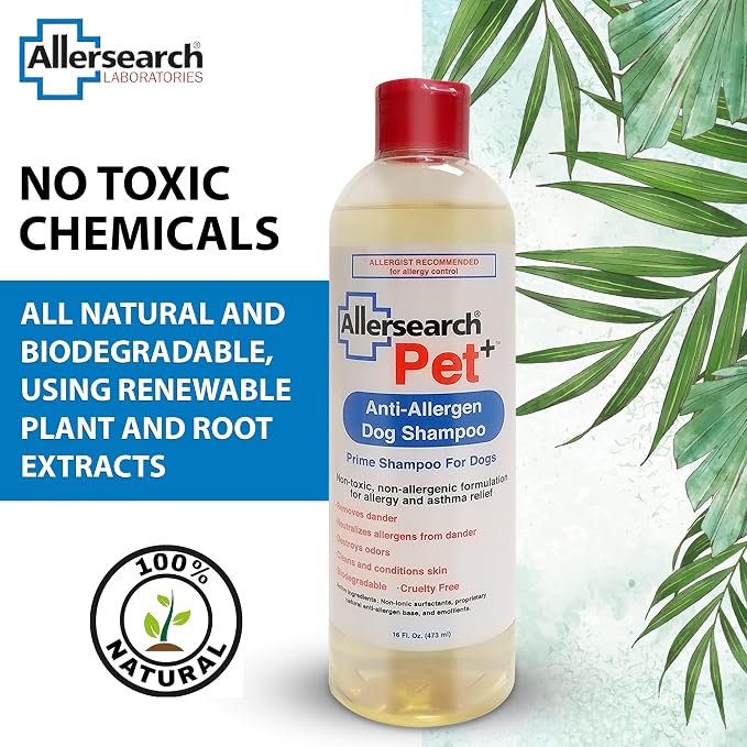 Allersearch Pet+ Anti-Allergen Dog Shampoo 16 Oz - Image 2