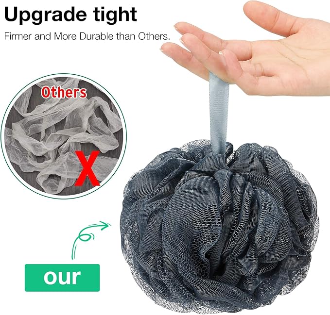 Bath Shower Loofah Sponge 60g Bath Mesh Pouf Shower Ball Body Scrubber - Image 2