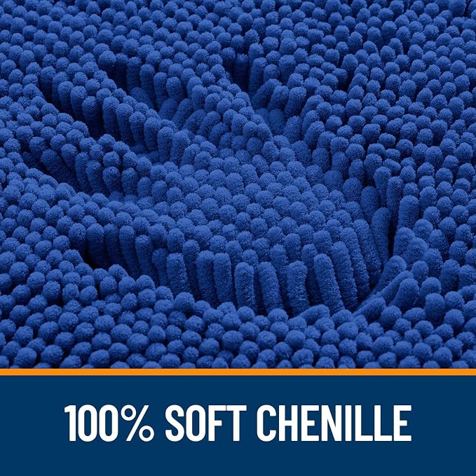 OLANLY Bathroom Rugs Sets 2 Piece, Soft Absorbent Chenille Bath Mats and - Image 2