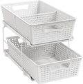 Simple Houseware 2 Tier Bathroom Organizer Tray Pull-Out Sliding Drawer by SimpleHouseware
