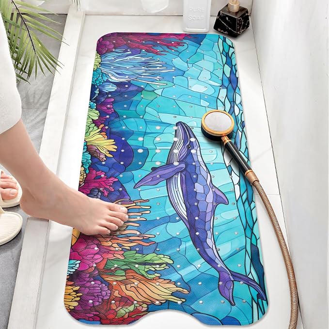 EAN Animals Bathtub Mat Non Slip, Sea Baby Bath Mat - Image 2