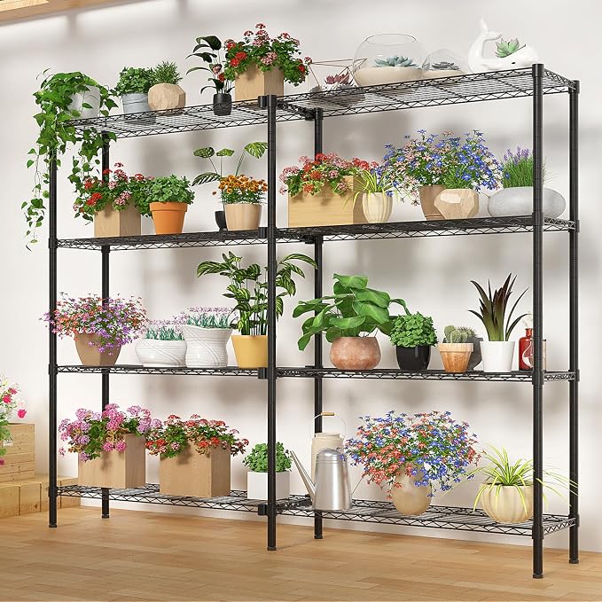 8 Tier Storage Racks Shelving, Heavy Steel Pantry Shelves, Adjustable Wire - Image 5