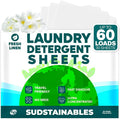 Sudstainables Laundry Detergent Sheets 60 Loads – Dissolvable Laundry Sheet by Sudstainables
