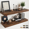 40 Inch Long Floating Shelves for Wall 2 Pack, Easy Install Engineered Wood by Marsmiles