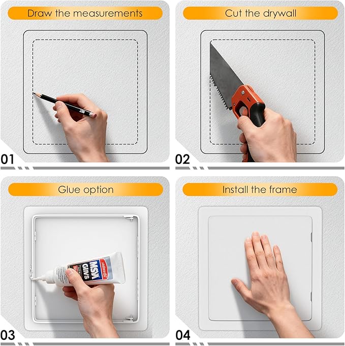 Suteck Plumbing Access Panel for Drywall Ceiling 14x14 Inch Reinforced Plastic - Image 3