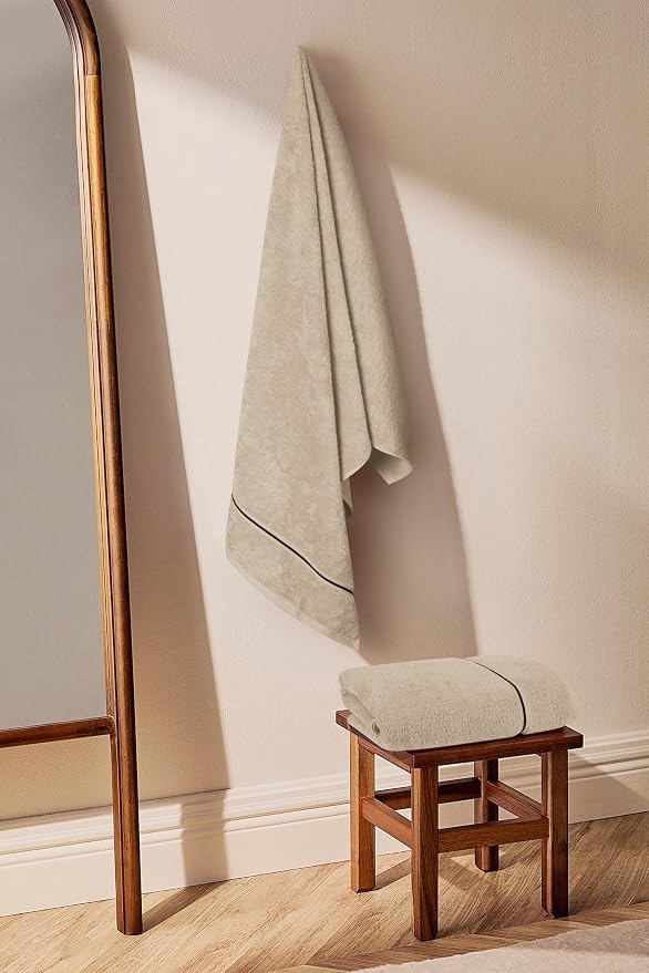 MyOwn Cotton 2 Pack Oversized Bath Towel Set 28x55 inches, Large Bath Towels - Image 4