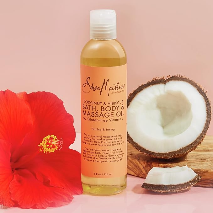Shea Moisture Coconut & Hibiscus Massage Oil and Body Oil - Image 8