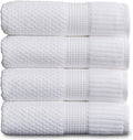 NY Loft 100% Cotton Bath Towel Set of 4 | White Towels | Oeko-TEX® Standard 100 by NYLoft