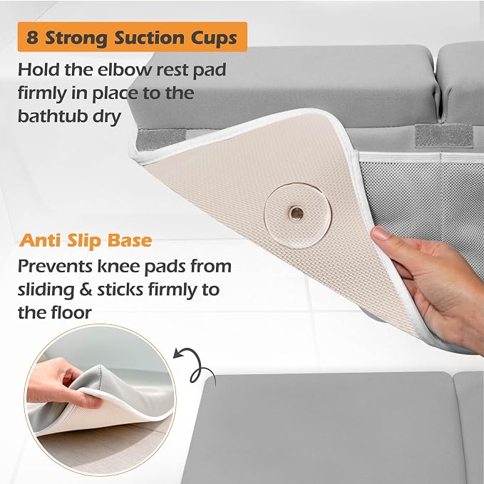 Premium Bath Kneeler, Baby Bath Kneeler and Elbow Rest Pad Set, Kneeling Pad - Image 3