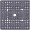 Large Gray Square Shower Mat Non Slip 27 x 27 Inch, Soft Bath Mat Bathtub Mat by NaolotureHome