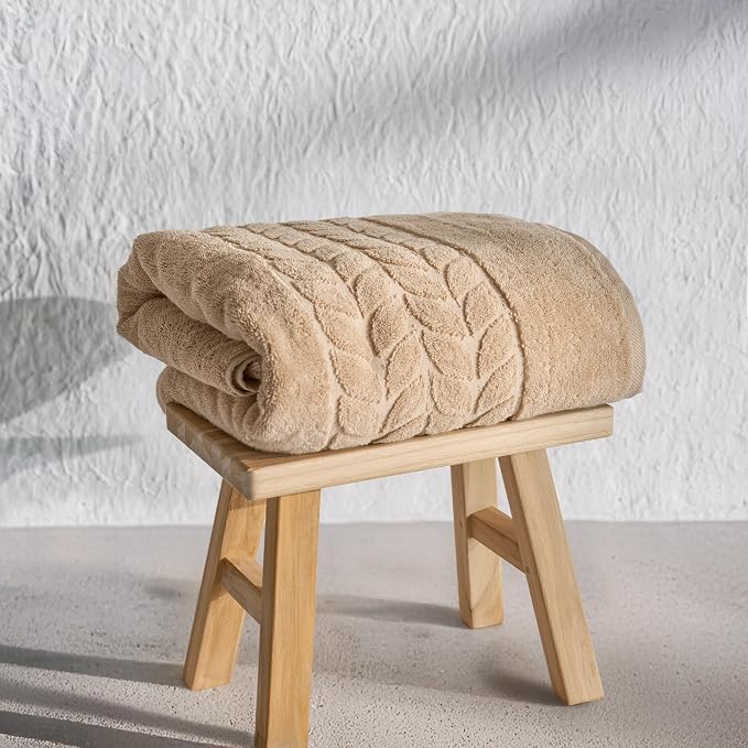 BAGNO MILANO Organic Turkish Cotton Bath Towels, Luxury Jacquard Collection - Image 3