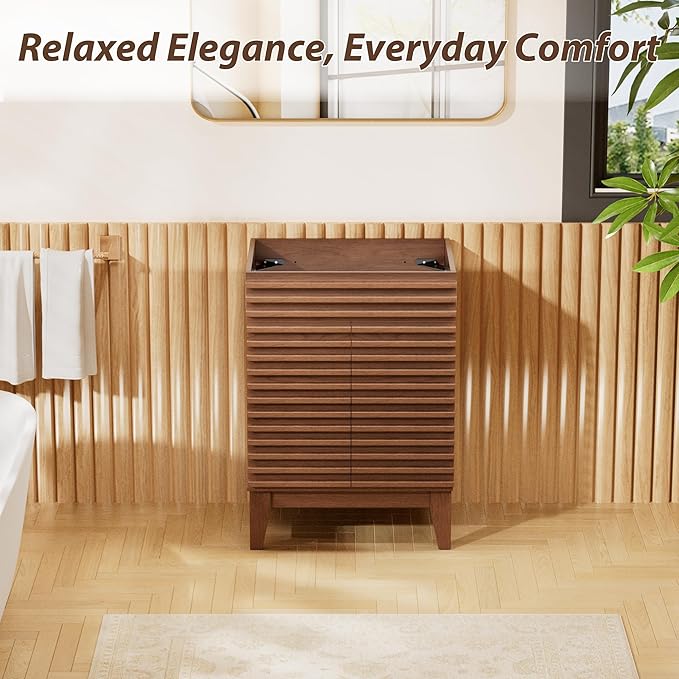 APRILSOUL 24" Bathroom Vanity, Mid-Century Bathroom Vanity Cabinet - Image 4