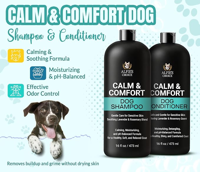 ALFIE'S CHOICE Calm & Comfort Dog Shampoo & Conditioner Set | 16 fl oz Each | - Image 2