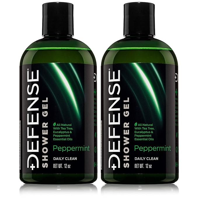 Defense Soap Peppermint Tea Tree Body Wash | All Natural Organic Shower Soap by DefenseSoap