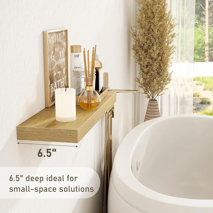 Floating Shelves Wall Shelf 30 Inch Long, Rustic Wood Bathroom Shelves 30 Inch - Image 4