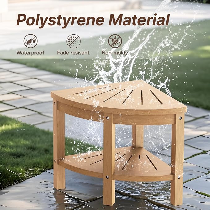 Shower Stool for Inside Shower, Corner Shower Stool, Shower Bench Seat - Image 2