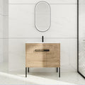 36 inch Bathroom Vanity with Sink, Single Sink Modern Mid Century Bathroom by SanMerah