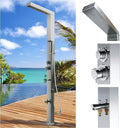 RENO 316 Marine Grade Brushed Stainless Steel Massage Outdoor Shower Panel by NoWorriesProducts