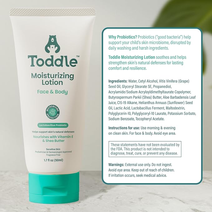 Probiotic Moisturizing Lotion for Face & Body, Eczema & Dry Skin Relief - Image 6