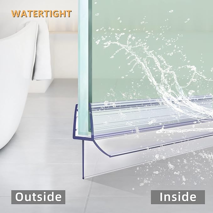 Frameless Shower Door Bottom Seal 2-Pack Think 1/4" Long 36'' Shower Door Sweep - Image 4