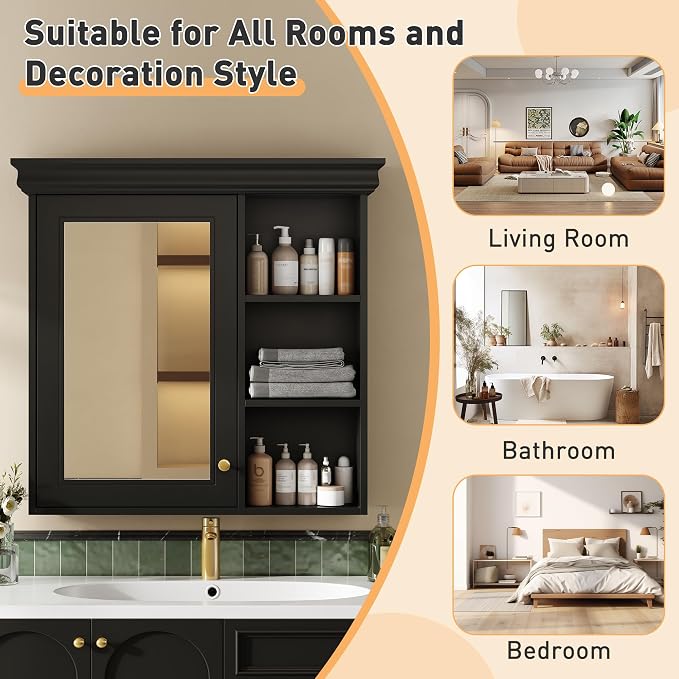 30'' x 28'' Bathroom Medicine Cabinet - Image 7