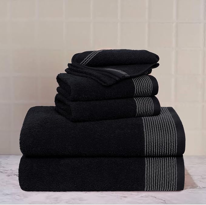 Belizzi Home 100% Cotton Ultra Soft 6 Pack Towel Set, Contains 2 Bath Towels - Image 2