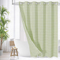 MitoVilla No Hooks Needed Boho Farmhouse Shower Curtain by MitoVilla