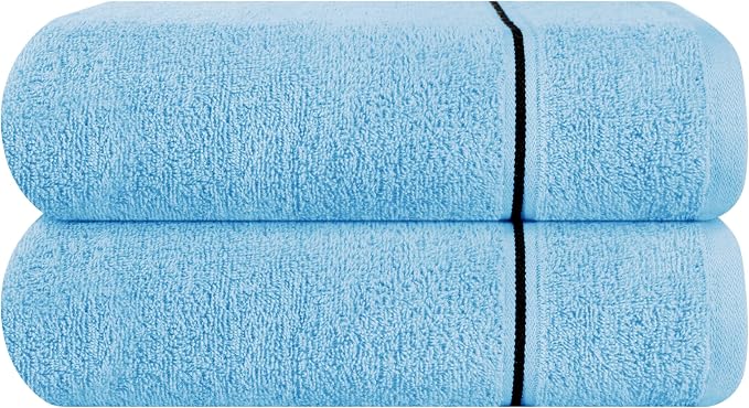 MyOwn Cotton 2 Pack Oversized Bath Towel Set 28x55 inches, Large Bath Towels by Unknown