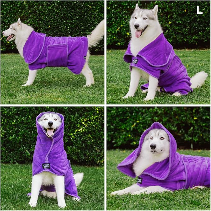 Tuff Pupper Fast Drying Dog Bath Robe | 800 GSM Plush Dog Towel - Image 3