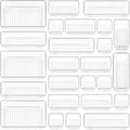 Vtopmart 25 PCS Clear Plastic Drawer Organizers Set, 4-Size Versatile Bathroom by Vtopmart
