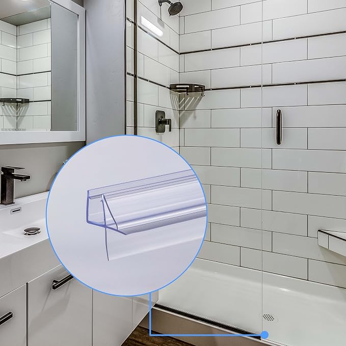 Shower Door Bottom Seal 2-Pack 1/4" x 36" Frameless Glass Shower Door Seal - Image 9