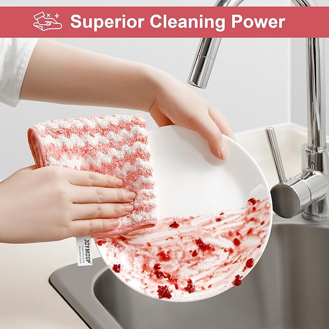JOYMOOP 108 Packs Microfiber Cleaning Cloths, Lint-Free Cleaning Rags, Super - Image 2