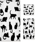 Black Cats 3 Piece Towel Bathroom Sets, 1 Bath Towel, 1 Washcloth, 1 Hand Towel by Tamonten