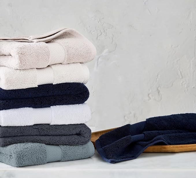 Delara 100% Organic Cotton Towels 650 GSM Plush Feather Touch Quick Dry Hand - Image 5