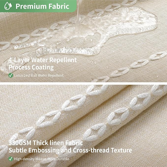 Boho Farmhouse No Hook Shower Curtain Set - Image 3