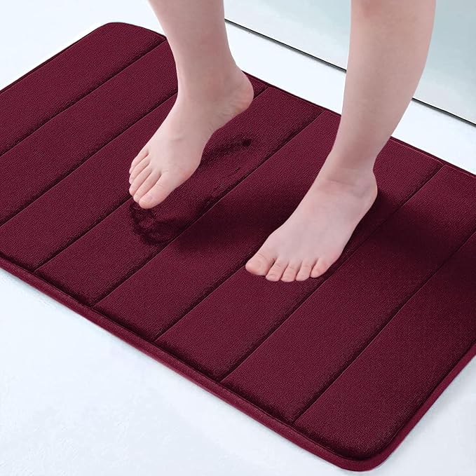 Buganda Memory Foam Bath Mat, Ultra Soft and Non-Slip Bathroom Rugs, Water by Buganda