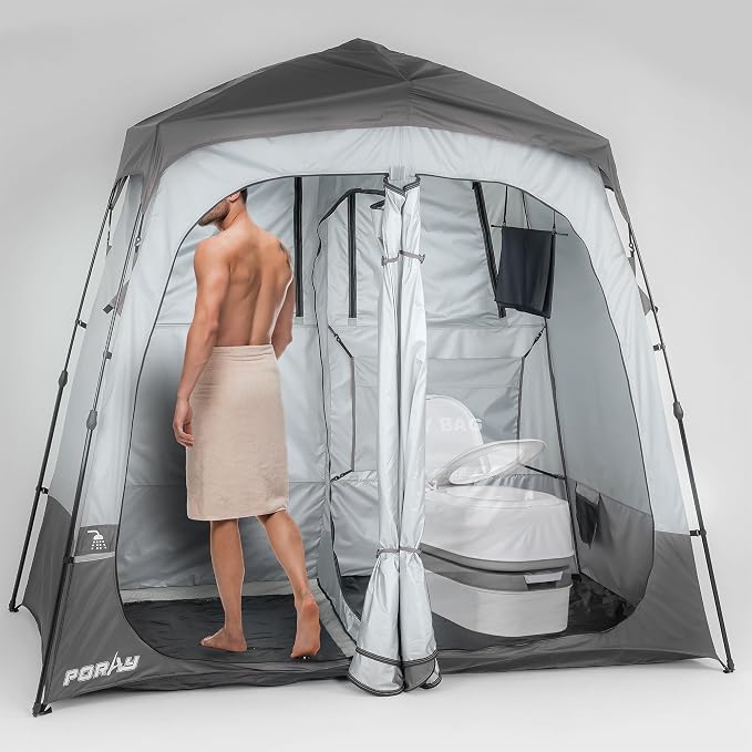 Camping Shower Tent Deluxe Changing Room Easy Set Up Privacy Shelter, Large by porayhut